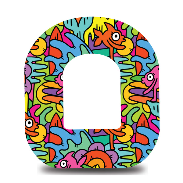 Fish Doodles Omnipod Tape