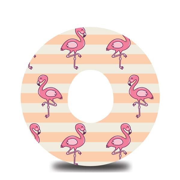 Flamingo Stripes Dexcom G7 Tape