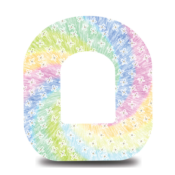 Floral Tie Dye Swirl Omnipod Tape