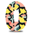 Yellow and Coral Geometric Flake Dexcom G6 Tape