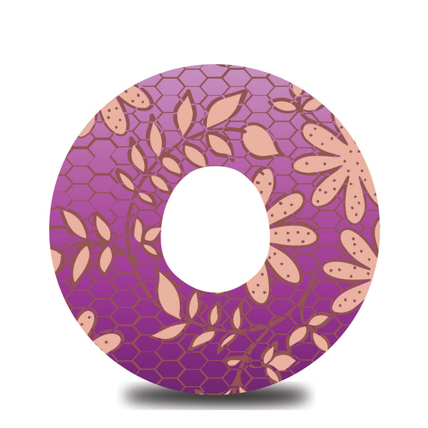 Purple Honeycomb Floral Dexcom G7 Tape