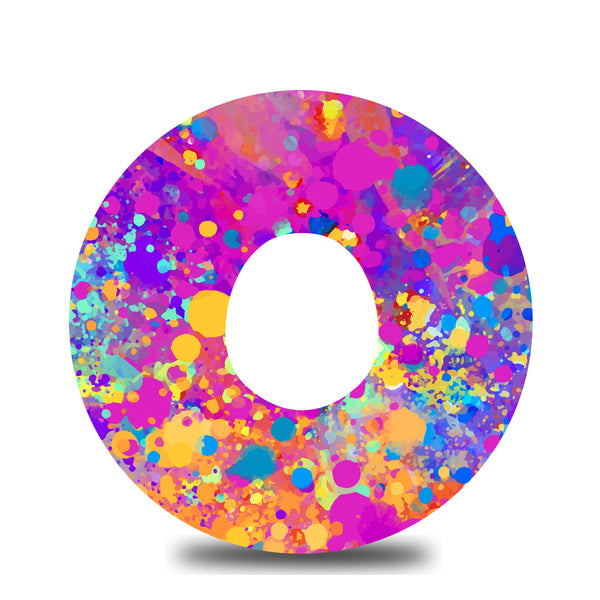 Rainbow Splatter Dexcom G7 Tape