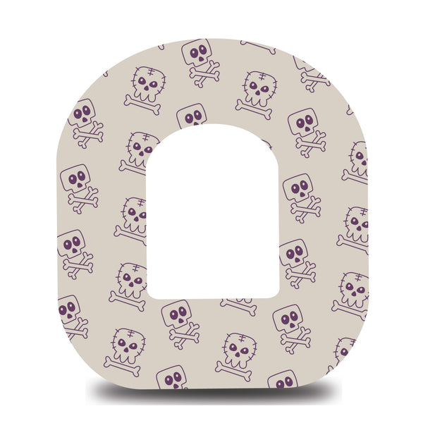 Skull and Crossbones Omnipod Tape