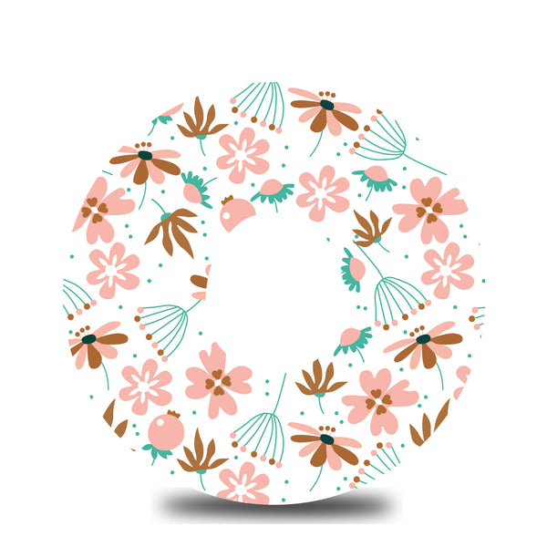 Soft Pink Blooms Floral Dexcom G7 Tape