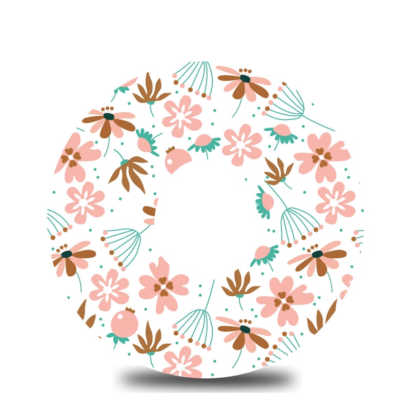 Soft Pink Blooms Floral Dexcom G7 Tape