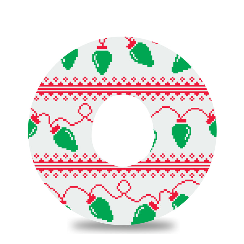 Christmas Sweater Lights Dexcom G7 Tape - CGM Patch