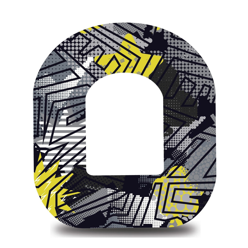 Rad Grafix Black and Yellow Omnipod Tape