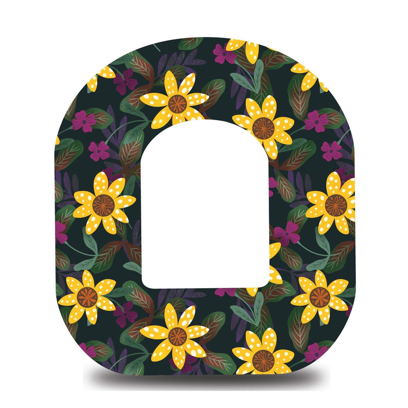 Goodnight Yellow Blooms Omnipod Tape