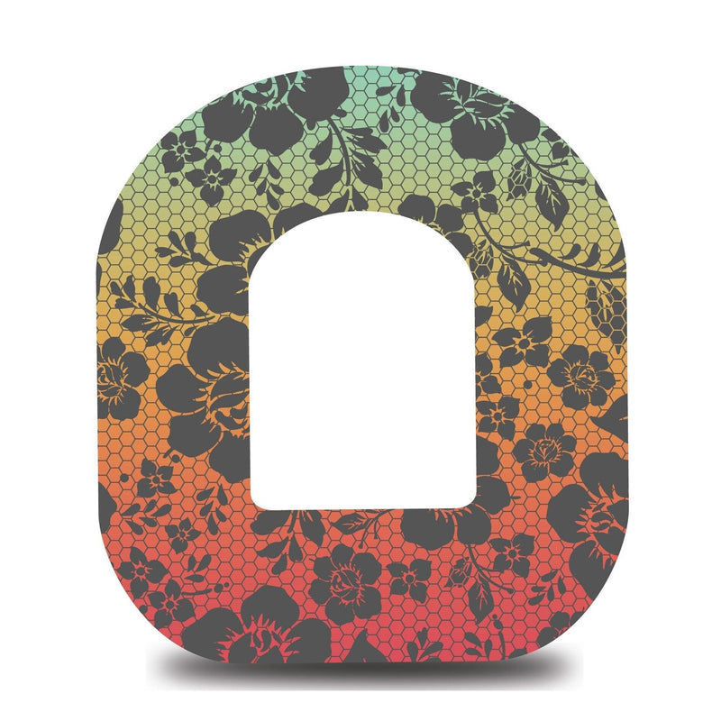 Ombre Honeycomb Floral Omnipod Tape