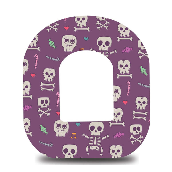 Violet Skeletons Omnipod Tape