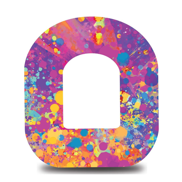 Rainbow Splatter Omnipod Tape