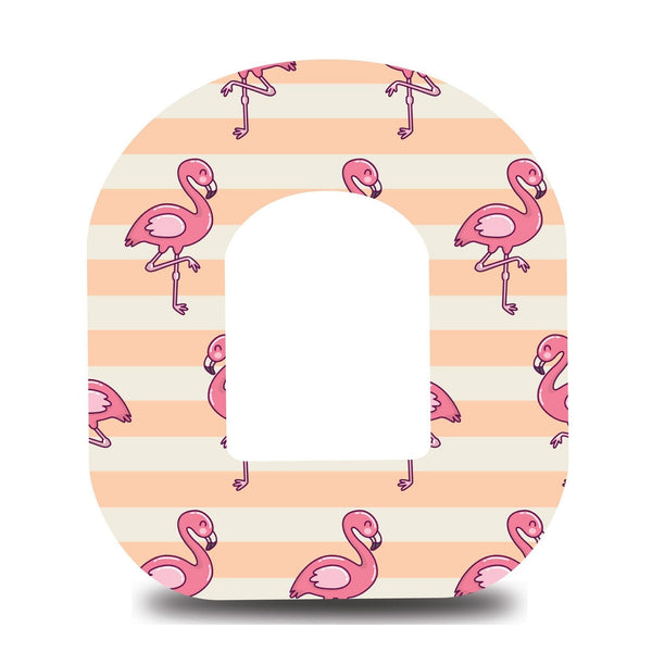 Flamingo Stripes Omnipod Tape