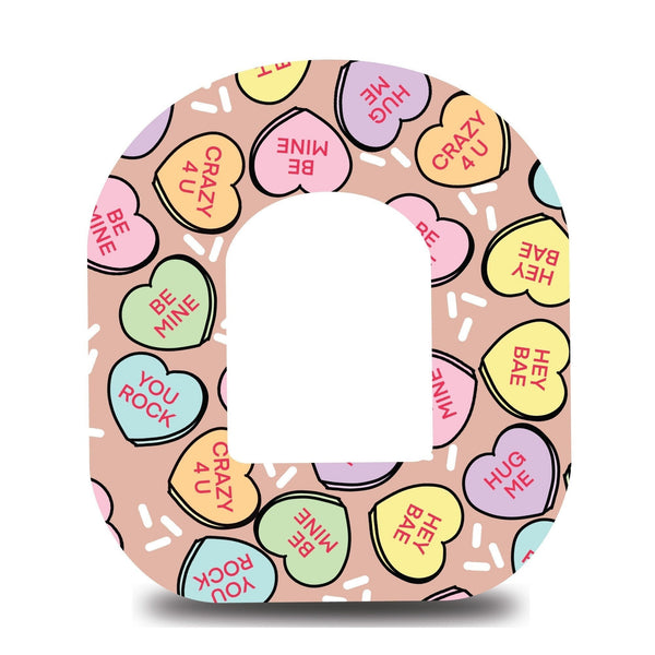 Conversation Hearts Omnipod Tape