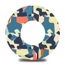 Blue and Coral Geometric Flake Libre 2 Tape