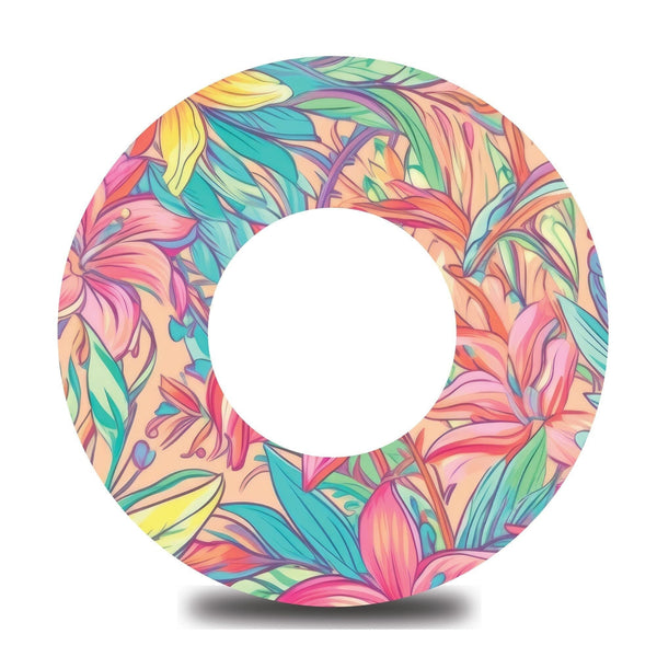 Pastel Tropical Flowers Libre 2 Tape