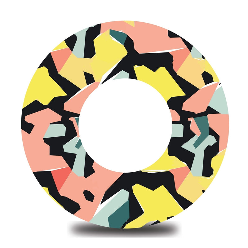 Yellow and Coral Geometric Flake Libre 2 Tape