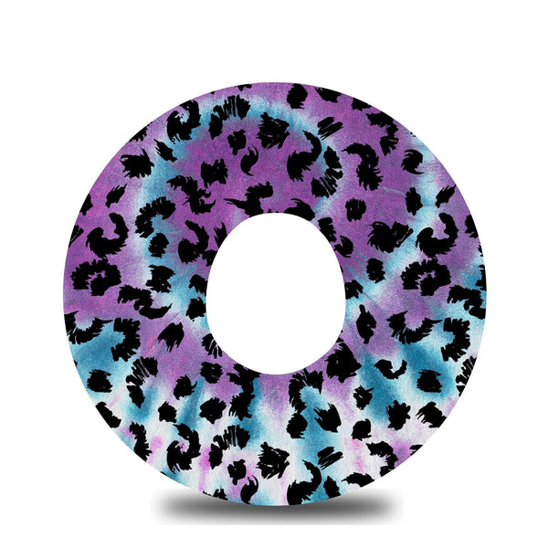 Leopard Purple Tie Dye Swirl Dexcom G7 Tape