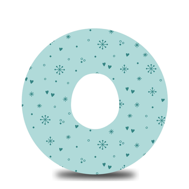 Seafoam Snowflakes Dexcom G7 Tape