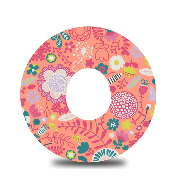 Coral Paisley Dexcom G7 Tape