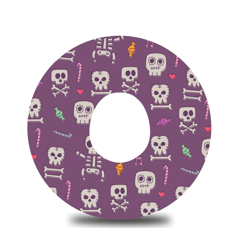 Violet Skeletons Dexcom G7 Tape