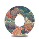 Multicolor Waves Dexcom G7 Tape