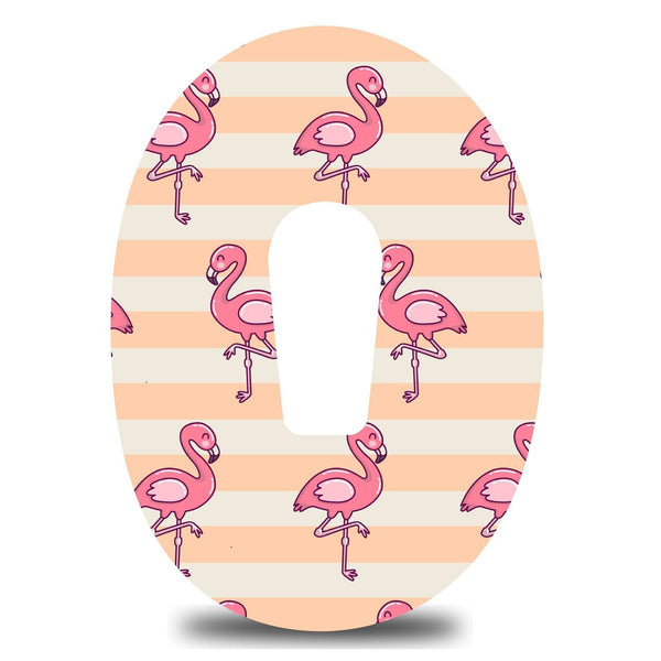 Flamingo Stripes Dexcom G6 Tape