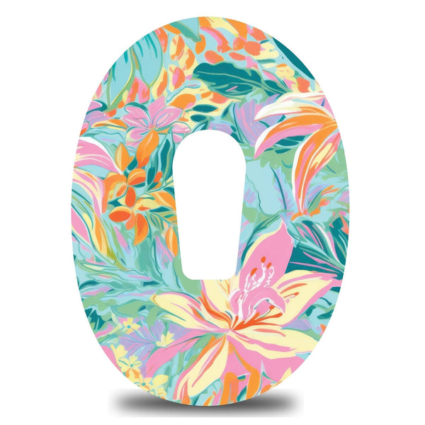 Pastel Tropical Blooms Dexcom G6 Tape