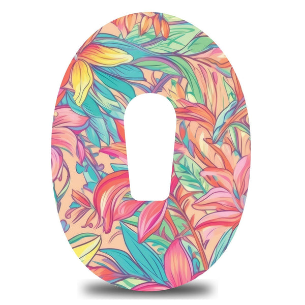 Pastel Tropical Flowers Dexcom G6 Tape