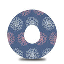 Coral and White Dahlia Dexcom G7 Tape