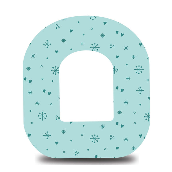 Seafoam Snowflakes Omnipod Tape