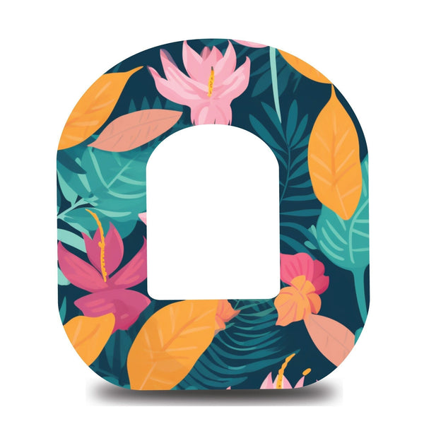 Minimalist Tropical Blooms Omnipod Tape