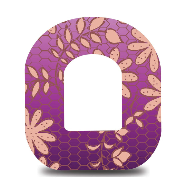 Purple Honeycomb Florals Omnipod Tape