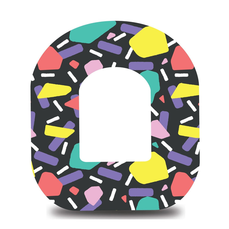 Funfetti Black Omnipod Tape