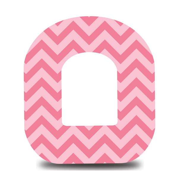 Pink Chevron Omnipod Tape