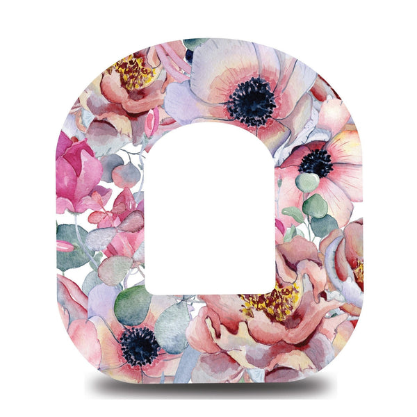Soft Purple and Pink Blooms Omnipod Tape