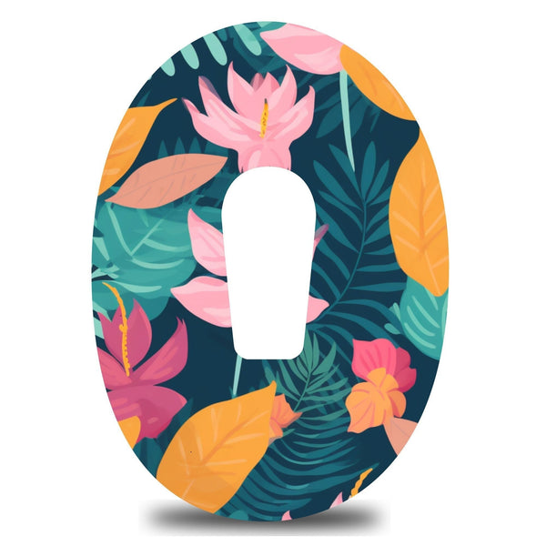 Minimalist Tropical Blooms Dexcom G6 Tape