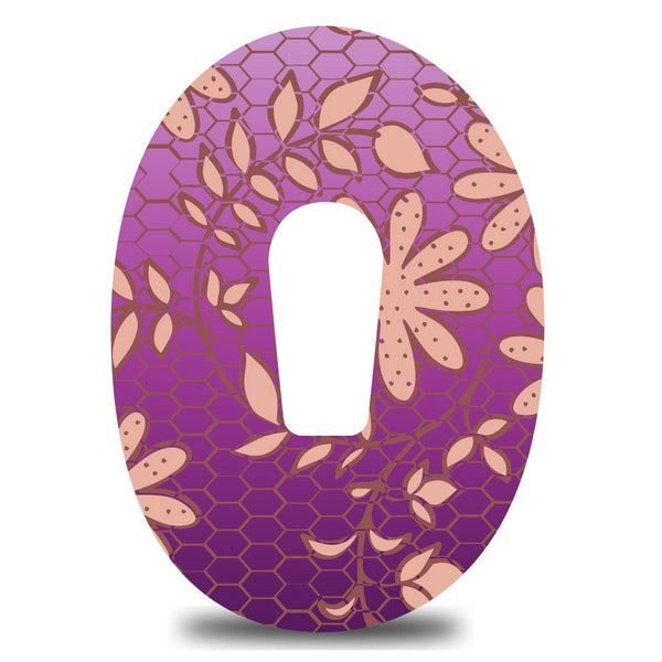 Purple Honeycomb Floral Dexcom G6 Tape